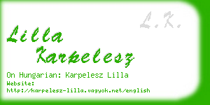 lilla karpelesz business card